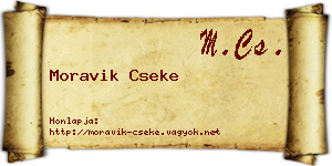 Moravik Cseke névjegykártya